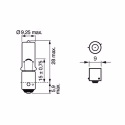 Lampada secondaria BOSCH H6W Pure Light 12V, 6W, 10 Pezzo - Vista aggiuntiva 5