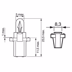 Lampada secondaria BOSCH PB3 24V, 1,2W, 10 Pezzo - Vista aggiuntiva 5