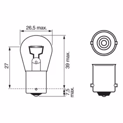 Lampada secondaria BOSCH W18W Trucklight 24V, 18W, 1 Pezzo - Vista aggiuntiva 5