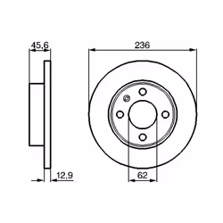 Disco freno BOSCH 0 986 478 859 anteriore, pieno, 1 Pezzo - Vista aggiuntiva 7