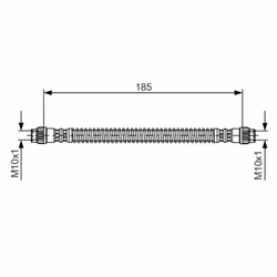 Filettatura interna 2 [mm]: M10x1. Filettatura interna [mm]: M10x1. Indice: 1 987 476 670. Lunghezza [mm]: 185. Numero del Pr ...