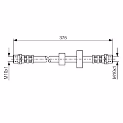Filettatura interna 2 [mm]: M10x1. Filettatura interna [mm]: M10x1. Indice: 1 987 476 698. Lunghezza [mm]: 345. Montage Seite ...