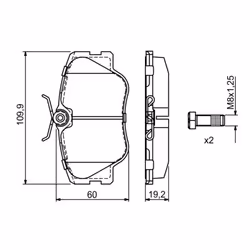 Set di pastiglie freno BOSCH 0 986 469 410, anteriore - Vista aggiuntiva 6