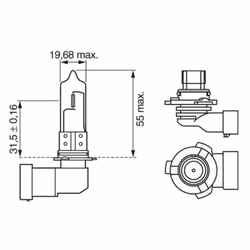 Lampada alogena BOSCH HB3 Pure Light 12V, 65/60W, 1 Pezzo - Vista aggiuntiva 6