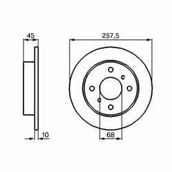 Disco freno BOSCH 0 986 478 564 posteriore, pieno, 1 Pezzo - Vista aggiuntiva 7