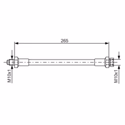 Filettatura interna 2 [mm]: M10x1. Filetto esterno [mm]: M10x1. Indice: 1 987 476 244. Lunghezza [mm]: 265. Numero del Produt ...