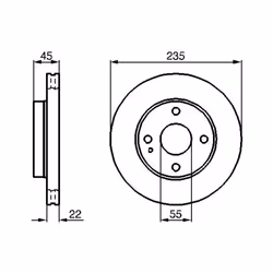 Disco freno BOSCH 0 986 478 219 anteriore, ventilato, 1 Pezzo - Vista aggiuntiva 7