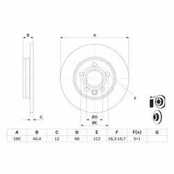 Disco freno BOSCH 0 986 478 871 posteriore, pieno, 1 Pezzo - Vista aggiuntiva 6