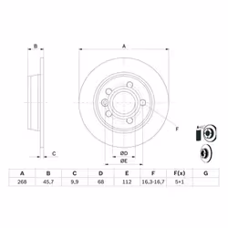 Disco freno BOSCH 0 986 478 421 posteriore, pieno, 1 Pezzo - Vista aggiuntiva 7