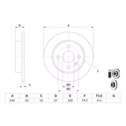 Disco freno BOSCH 0 986 478 882 posteriore, pieno, 1 Pezzo - Vista aggiuntiva 7
