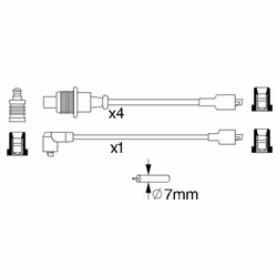 Set di cavi d'accensione BOSCH 0 986 357 128 - Vista aggiuntiva 6