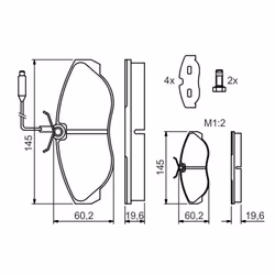 Set di pastiglie freno BOSCH 0 986 424 030, anteriore - Vista aggiuntiva 8