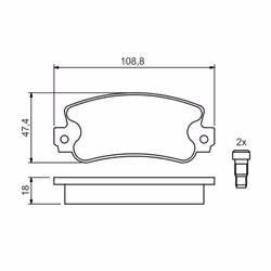 Set di pastiglie freno BOSCH 0 986 424 098, anteriore - Vista aggiuntiva 5
