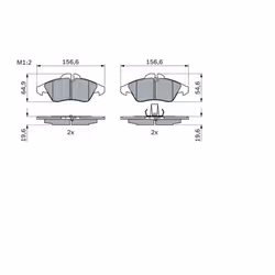 Set di pastiglie freno BOSCH 0 986 424 218, anteriore - Vista aggiuntiva 6
