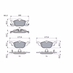 Set di pastiglie freno BOSCH 0 986 424 456, anteriore - Vista aggiuntiva 5