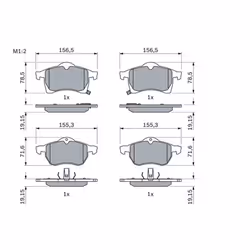 Set di pastiglie freno BOSCH 0 986 424 457, anteriore - Vista aggiuntiva 8