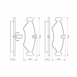 Set di pastiglie freno BOSCH 0 986 424 463, posteriore - Vista aggiuntiva 6