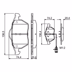 Set di pastiglie freno BOSCH 0 986 460 937, anteriore - Vista aggiuntiva 4