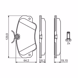 Set di pastiglie freno BOSCH 0 986 460 939, anteriore - Vista aggiuntiva 8