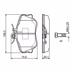 Set di pastiglie freno BOSCH 0 986 460 977, anteriore - Vista aggiuntiva 7
