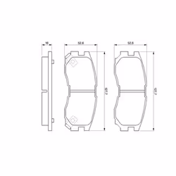 Set di pastiglie freno BOSCH 0 986 460 979, anteriore - Vista aggiuntiva 7