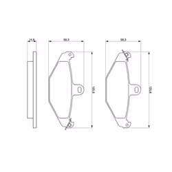 Set di pastiglie freno BOSCH 0 986 461 148, posteriore - Vista aggiuntiva 7
