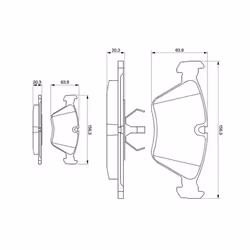 Set di pastiglie freno BOSCH 0 986 490 640, anteriore - Vista aggiuntiva 6