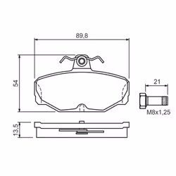 Set di pastiglie freno BOSCH 0 986 469 810, posteriore - Vista aggiuntiva 7