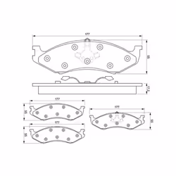 Set di pastiglie freno BOSCH 0 986 424 284, anteriore - Vista aggiuntiva 5