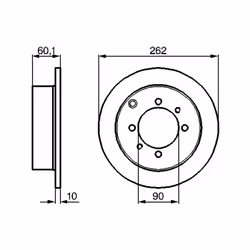 Disco freno BOSCH 0 986 478 655 posteriore, pieno, 1 Pezzo - Vista aggiuntiva 7