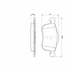 Set di pastiglie freno BOSCH 0 986 424 540, anteriore - Vista aggiuntiva 6