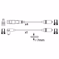 Set di cavi d'accensione BOSCH 0 986 356 304 - Vista aggiuntiva 4