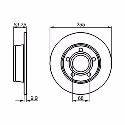 Disco freno BOSCH 0 986 478 704 posteriore, pieno, 1 Pezzo - Vista aggiuntiva 7
