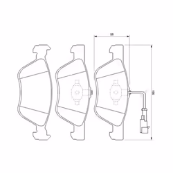 Set di pastiglie freno BOSCH 0 986 424 578, anteriore - Vista aggiuntiva 5