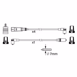 Set di cavi d'accensione BOSCH 0 986 356 342 - Vista aggiuntiva 4