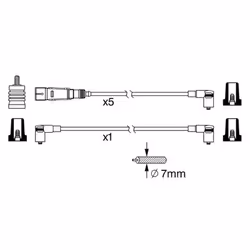 Set di cavi d'accensione BOSCH 0 986 356 340 - Vista aggiuntiva 5