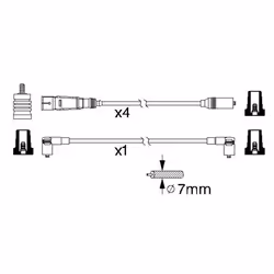 Set di cavi d'accensione BOSCH 0 986 356 338 - Vista aggiuntiva 6