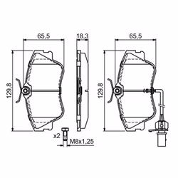 Set di pastiglie freno BOSCH 0 986 424 672, anteriore - Vista aggiuntiva 7