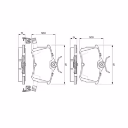 Set di pastiglie freno BOSCH 0 986 424 661, posteriore - Vista aggiuntiva 7