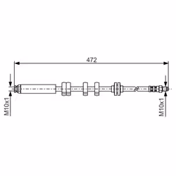 Filettatura interna [mm]: M10x1. Filetto esterno 2 [mm]: M10x1. Indice: 1 987 476 769. Lunghezza [mm]: 448. Numero del Produt ...