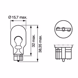 Lampada secondaria BOSCH W16W Pure Light 12V, 16W, 10 Pezzo - Vista aggiuntiva 7