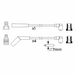 Set di cavi d'accensione BOSCH 0 986 357 153 - Vista aggiuntiva 5