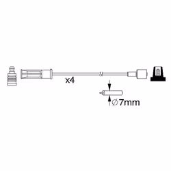 Set di cavi d'accensione BOSCH 0 986 357 184 - Vista aggiuntiva 6