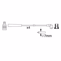 Set di cavi d'accensione BOSCH 0 986 357 195 - Vista aggiuntiva 6