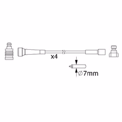Set di cavi d'accensione BOSCH 0 986 357 210 - Vista aggiuntiva 5