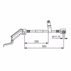 Tubo flessibile del freno BOSCH 1 987 476 866, destro