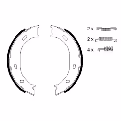 Set di ganasce freno, freno di stazionamento BOSCH 0 986 487 610 - Vista aggiuntiva 7