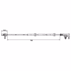Sensore, velocità ruota BOSCH 0 265 007 638