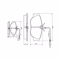 Set di pastiglie freno BOSCH 0 986 424 033, anteriore - Vista aggiuntiva 6