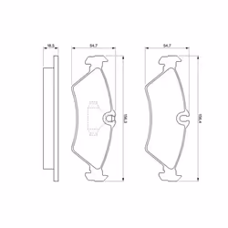 Set di pastiglie freno BOSCH 0 986 424 219, posteriore - Vista aggiuntiva 7